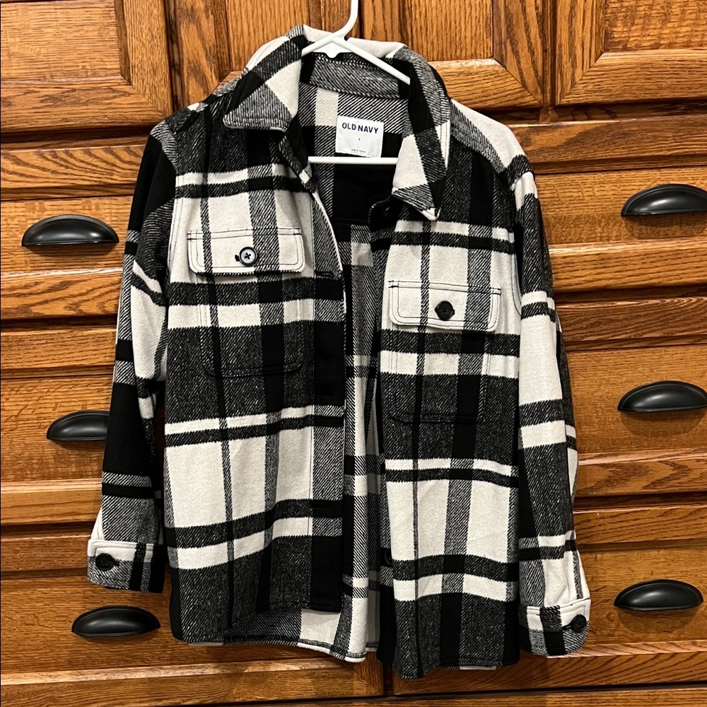 Old Navy Monochrome Plaid Jacket
